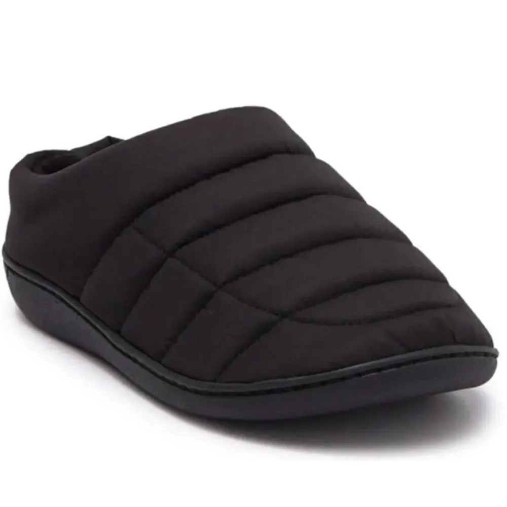 Abound Slippers‎ Mens Size 10 Medium Slip On Black Puffer Shoes NEW